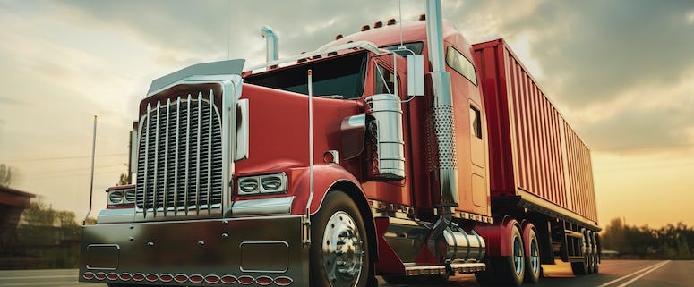 Red Semi Truck