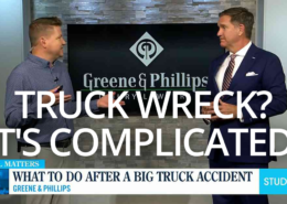 David Greene of Greene & Phillips Injury Lawyers discusses truck accident claims on FOX10's Studio 10