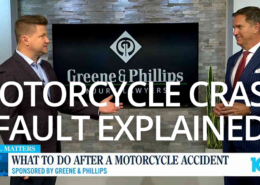 J. David Greene of Greene & Phillips Injury Lawyers discusses motorcycle accident fault on FOX10's Studio 10
